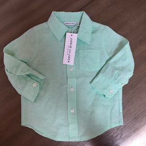 Janie and Jack linen button down shirt (6-12mo)